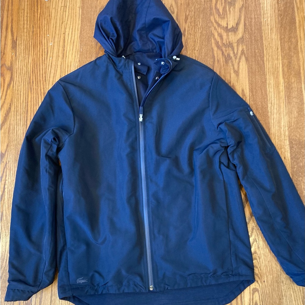 Lacoste Reversible French blue hooded jacket, medium size like new. - Picture 7 of 7